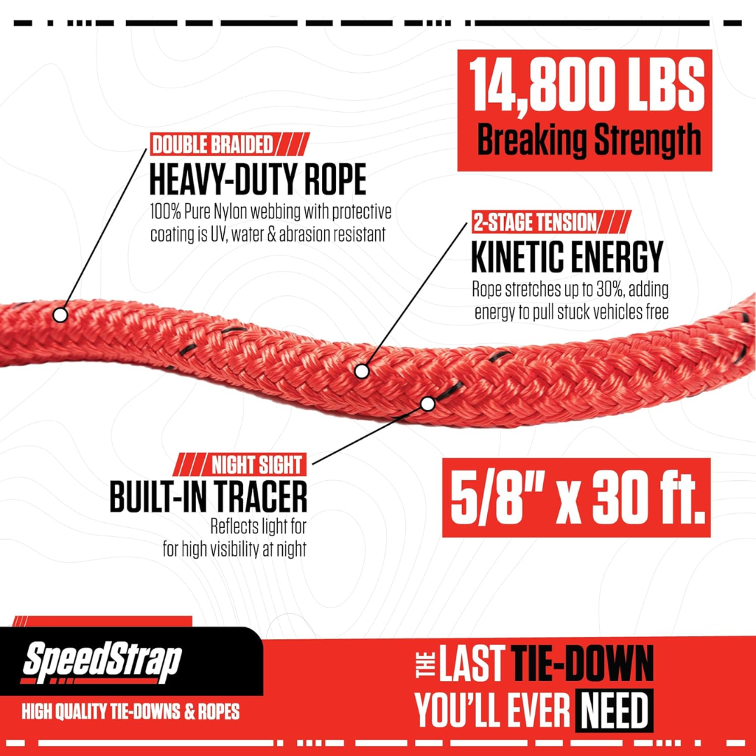 SpeedStrap 5/8" Lil Mama Kinetic Recovery Rope-30'