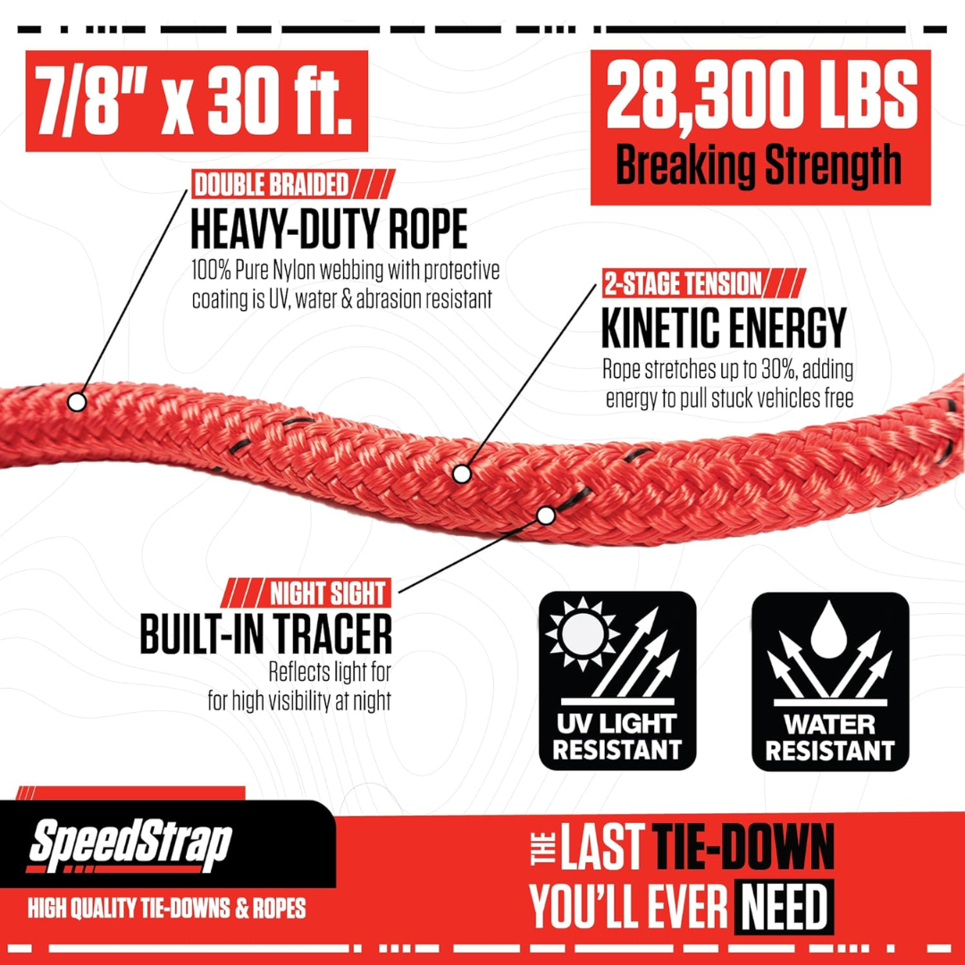 SpeedStrap 7/8" Big Mama Kinetic recovery Rope-30'