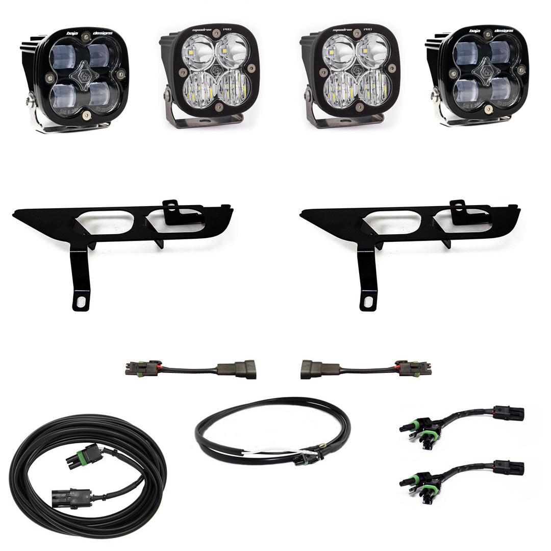 Baja Designs Ford Squadron SAE/Sport Fog Pocket Light Kit - Ford 2021-22 F-150; NOTE: w/o Daytime Running Lights (DRL)