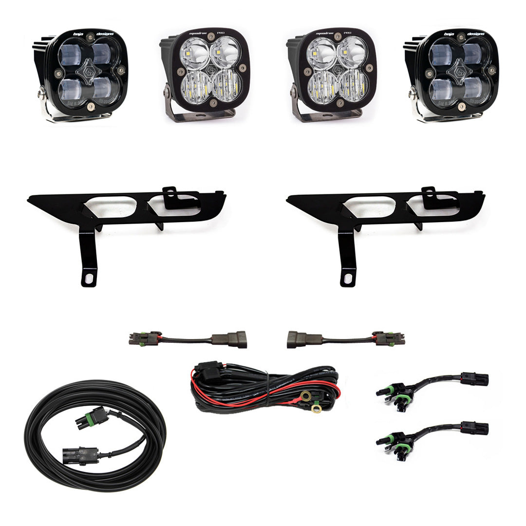 Baja Designs Ford Squadron SAE/Pro Fog Pocket Light Kit - Ford 2021-22 F-150; NOTE: w/o Daytime Running Lights (DRL)