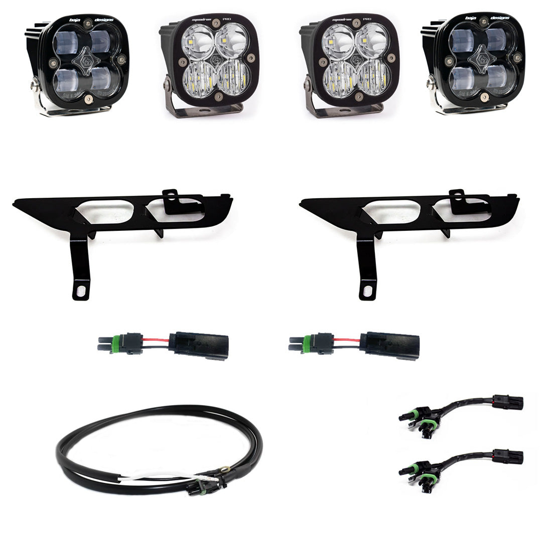 Baja Designs Ford Squadron SAE/Pro Fog Pocket Light Kit - Ford 2021-22 F-150; NOTE: w/ Daytime Running Lights (DRL)