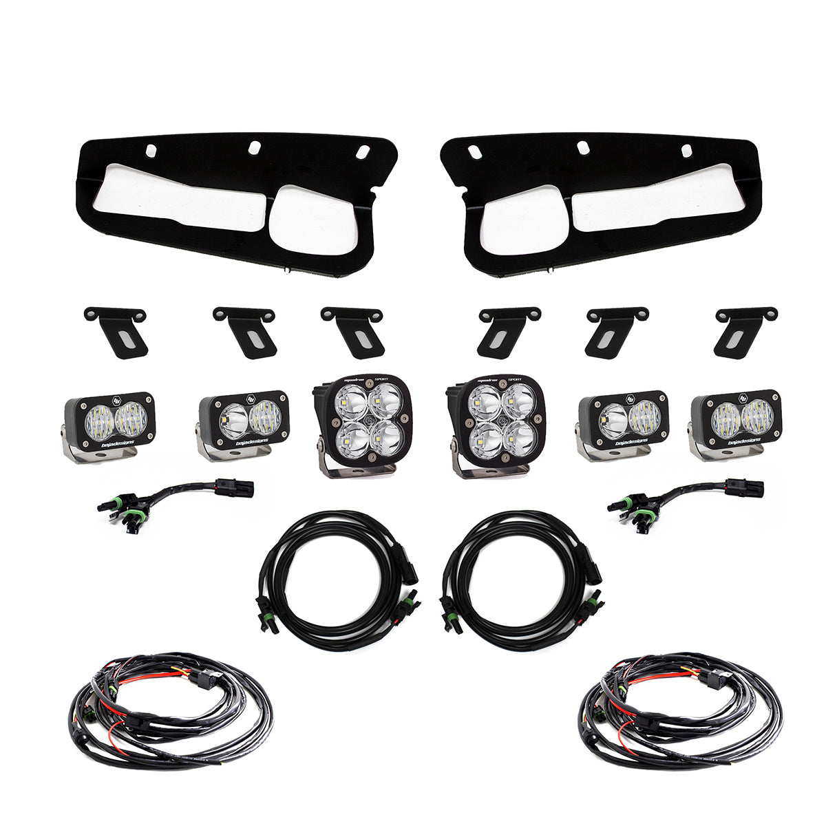 Baja Designs Ford Squadron Sport/S2 Sport Fog Pocket Light Kit - Ford 2021-23 Bronco