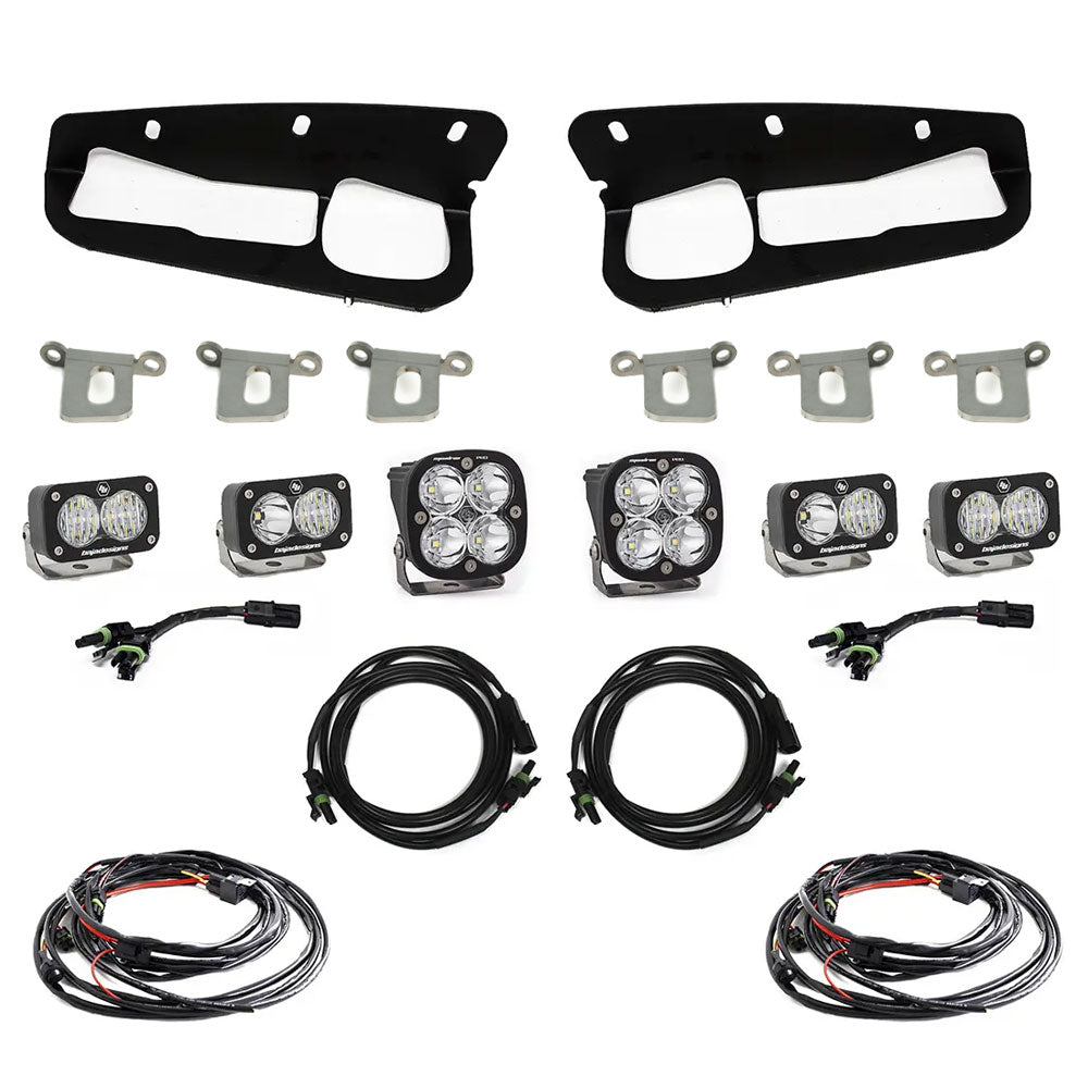 Baja Designs Ford Squadron Pro/Dual S2 Sport Steel Bumper Fog Pocket Light Kit - Ford 2021-23 Bronco; Steel Bumper