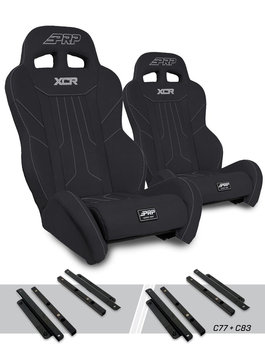 PRP XCR Suspension Seats Kit for Polaris General, RZR S 900, 900 Trail, Trail, XP 1000, Turbo, Turbo S, RS1 (Pair)