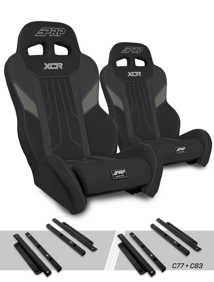 PRP XCR Suspension Seats Kit for Polaris General, RZR S 900, 900 Trail, Trail, XP 1000, Turbo, Turbo S, RS1 (Pair)