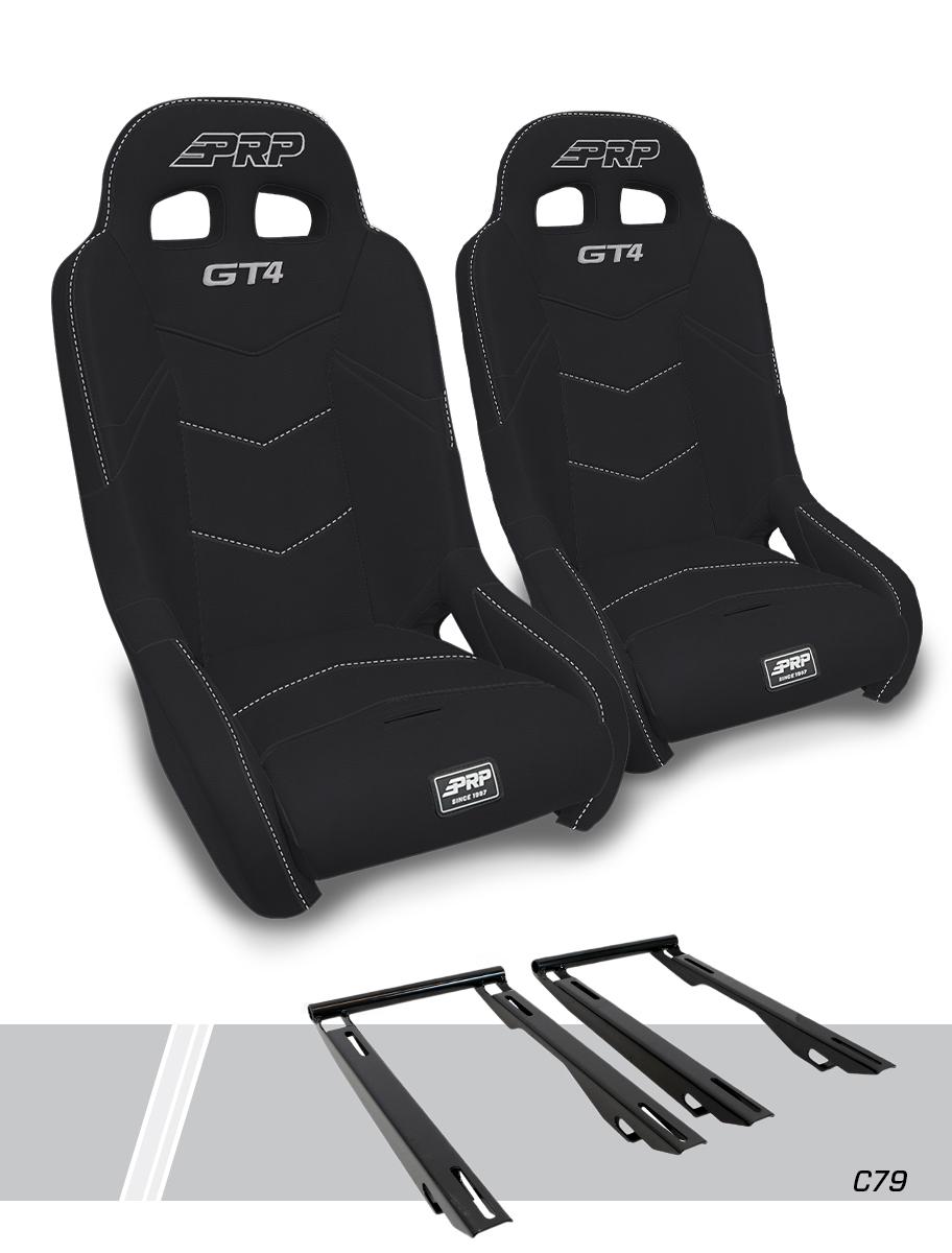 PRP GT4 Suspension Seats Kit for Polaris RZR PRO XP, PRO R, PRO S, Turbo R (Pair)