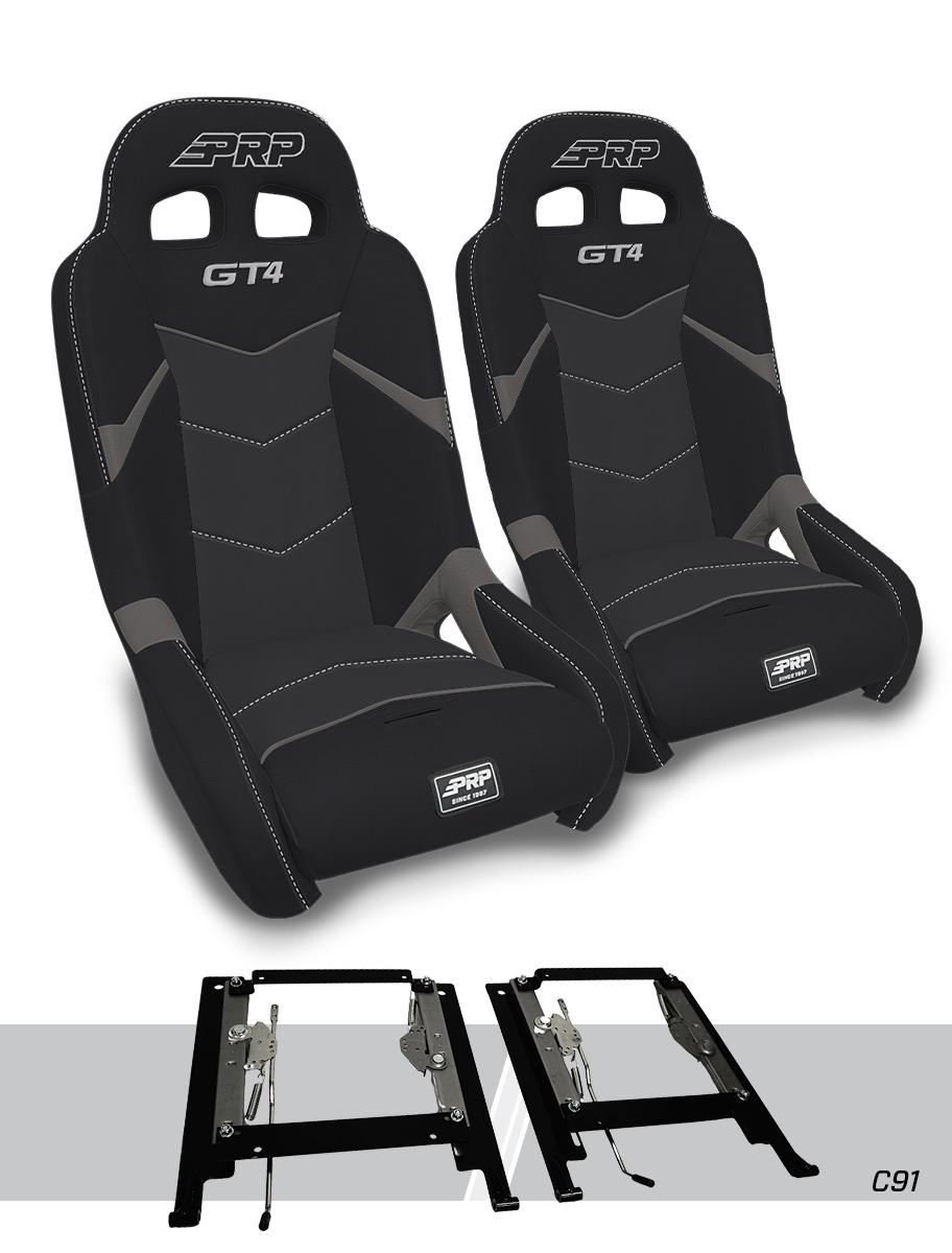 PRP GT4 Suspension Seats Mount & Slider Kit for Can-Am Maverick X3 & Maverick R (Pair)