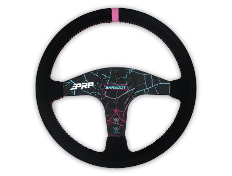 PRP X SHREDDY CRACKED STEERING WHEEL, FLAT