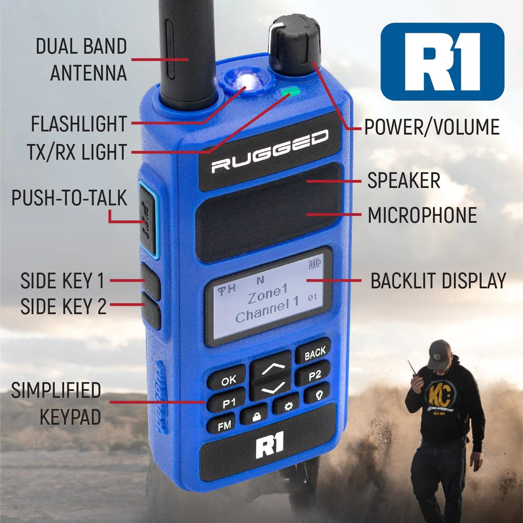 Rugged Radios 2 PACK R1 Business Band Handheld