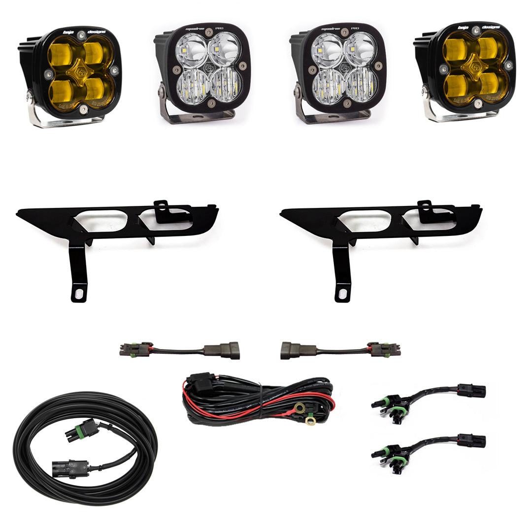 Baja Designs Ford Squadron SAE/Sport Fog Pocket Light Kit - Ford 2021-22 F-150; NOTE: w/o Daytime Running Lights (DRL)
