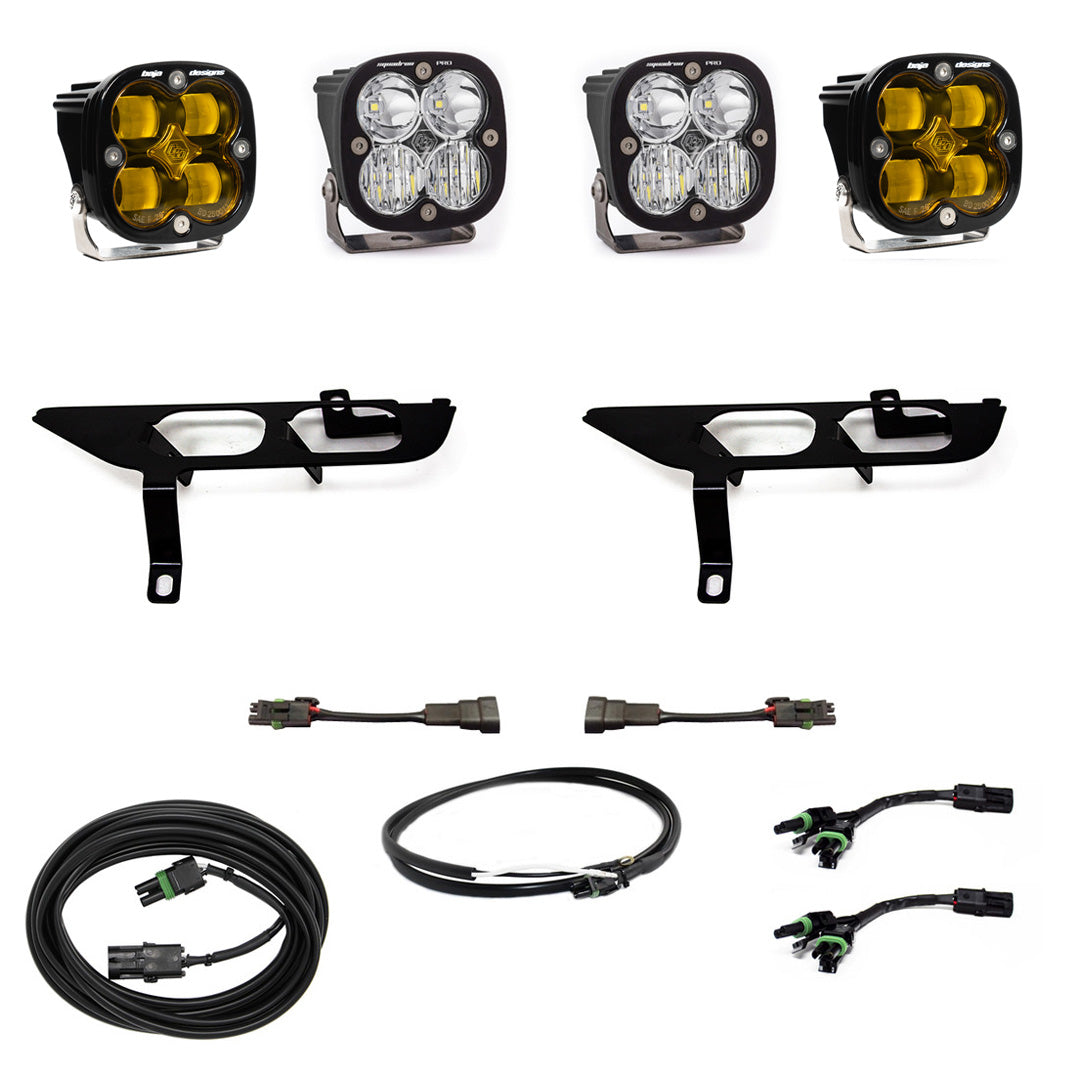 Baja Designs Ford Squadron SAE/Pro Fog Pocket Light Kit - Ford 2021-22 F-150; NOTE: w/o Daytime Running Lights (DRL)