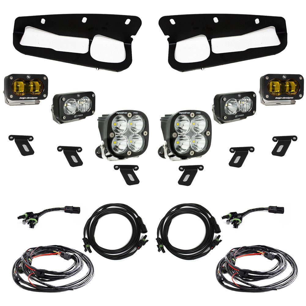 Baja Designs Ford Bronco S2 SAE “Pro” Fog Pocket Light Kit - Ford 2021-on Bronco; Steel Bumper