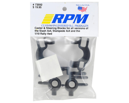 RPM73592; RPM Traxxas 4x4 Caster & Spindle Block Set (Black)