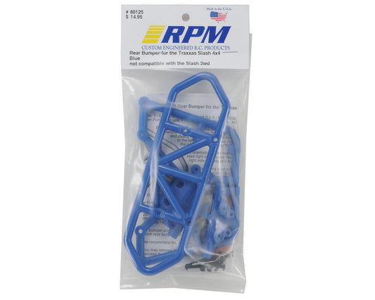 RPM80125; RPM Rear Bumper (Blue) (Slash 4x4)