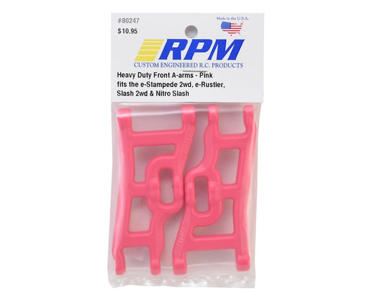 RPM80247; RPM Front A-Arms (Pink) (Rustler, Stampede & Slash) (2)