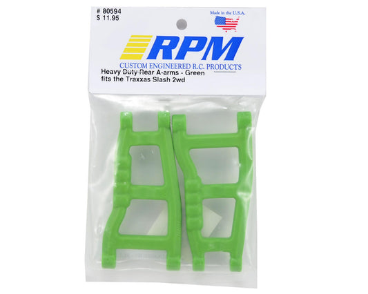 RPM80594; RPM Traxxas Slash Rear A-Arms (Green) (2)