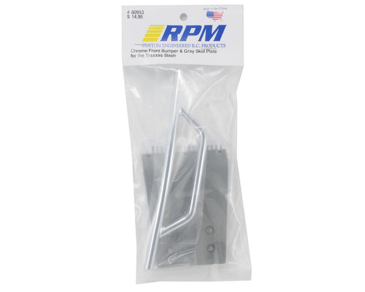 RPM80953; RPM Traxxas Slash Front Bumper & Skid Plate (Chrome)