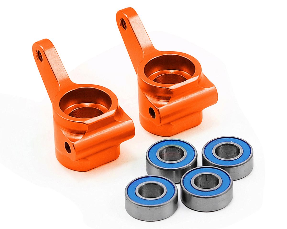 TRA3636T; Traxxas Aluminum Steering Blocks w/Ball Bearings (Orange)