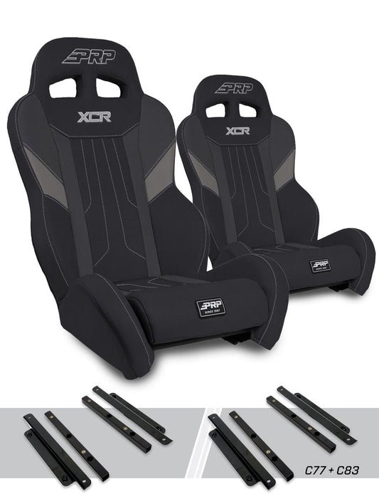 PRP XCR Suspension Seats Kit for Polaris General, RZR S 900, 900 Trail, Trail, XP 1000, Turbo, Turbo S, RS1 (Pair)
