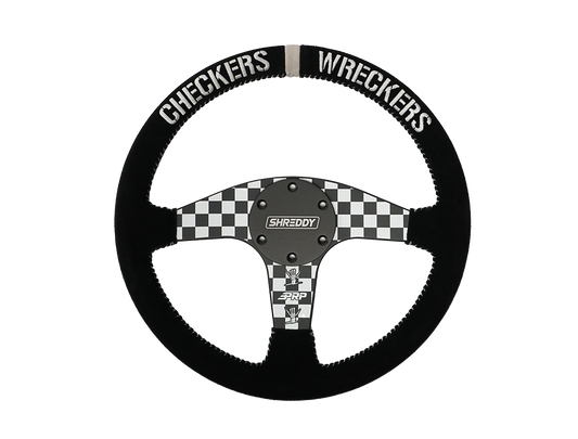 PRP X Shreddy Checkered Steering Wheel, Flat
