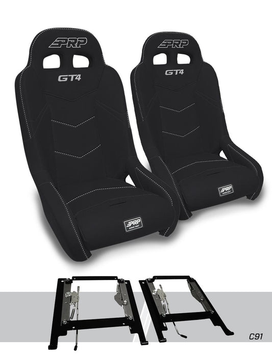 PRP GT4 Suspension Seats Mount & Slider Kit for Can-Am Maverick X3 & Maverick R (Pair)