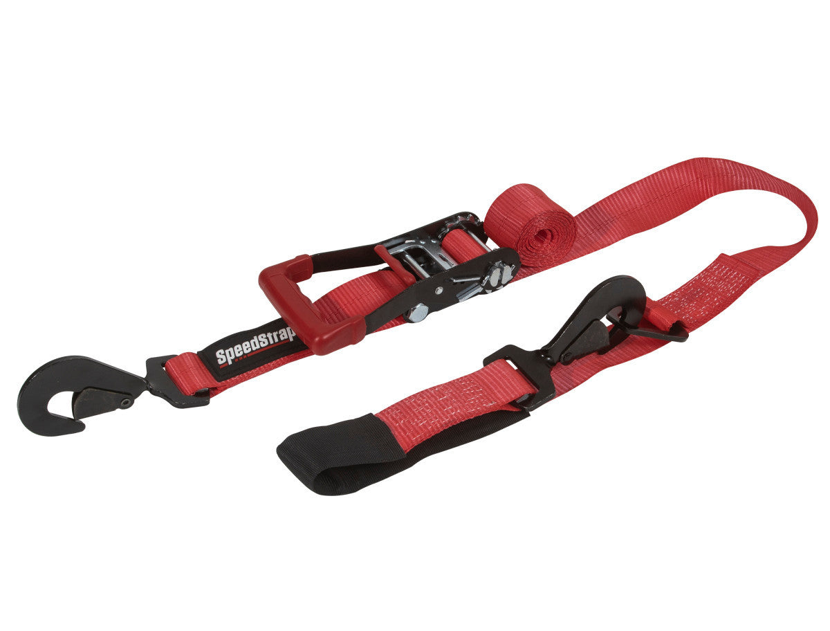 SpeedStrap Ratchet 2 in. x 10 ft. Tie Down w/ Twisted Snap Hooks and Axle Strap