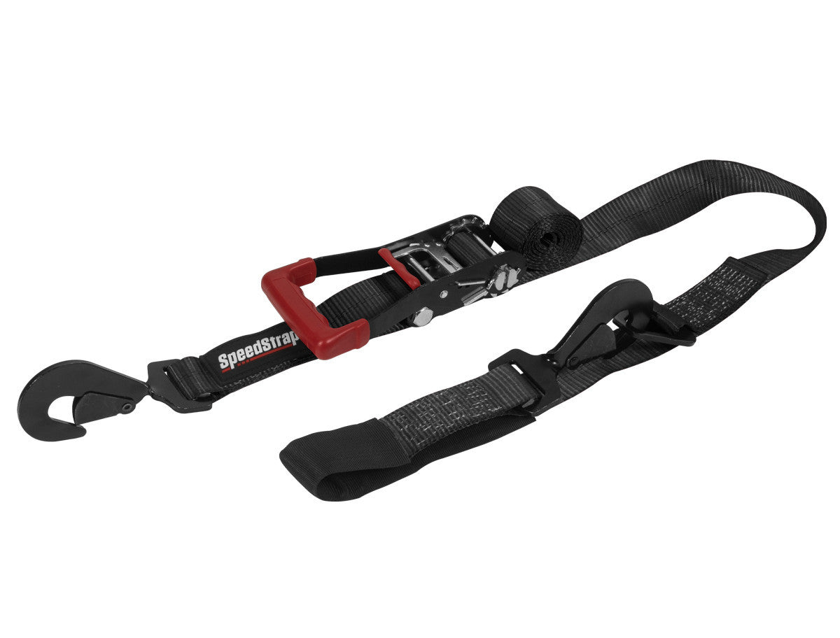 SpeedStrap Ratchet 2 in. x 10 ft. Tie Down w/ Twisted Snap Hooks and Axle Strap