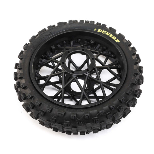 LOS46005; Dunlop MX53 Rear Tire Mounted, Black: Promoto-MX