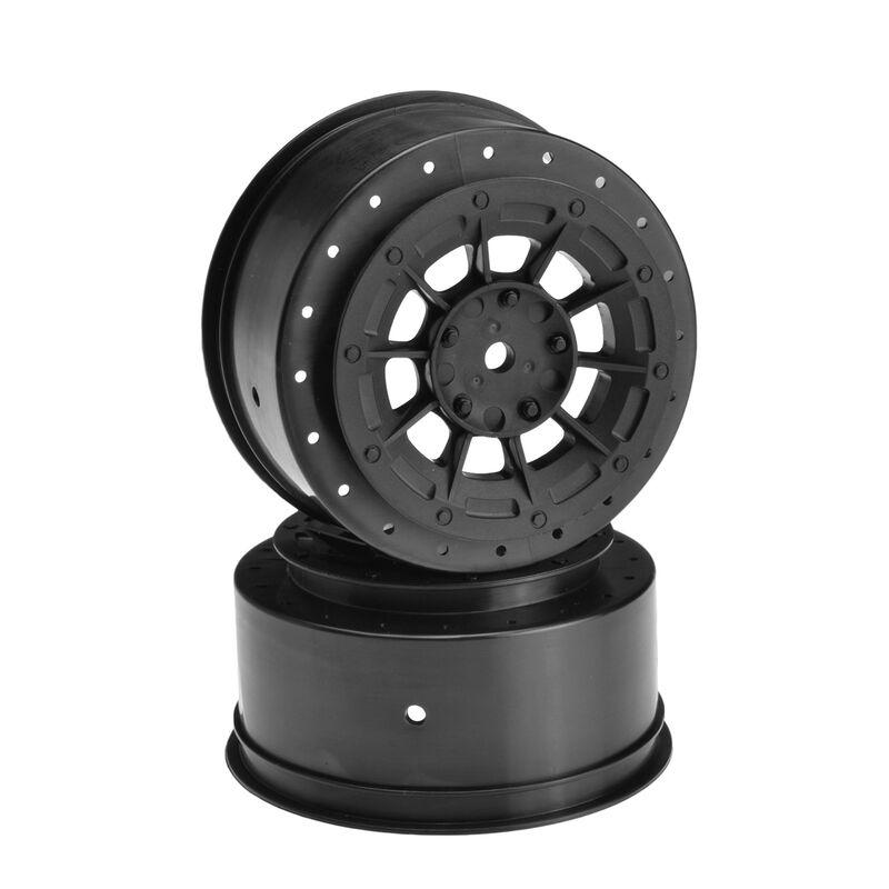 JCO-3352B; Jconcepts Hazard Losi SCT-E Wheel Black (2)