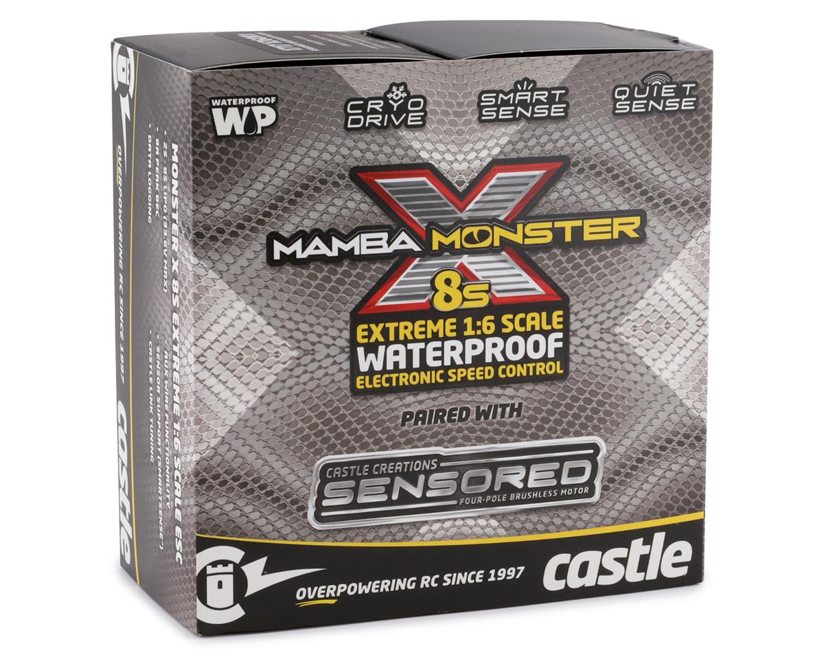 CSE010016503; Castle Creations Mamba Monster X 8S 1/6 ESC/Motor Combo w/1717 Sensored Motor (1260kV)