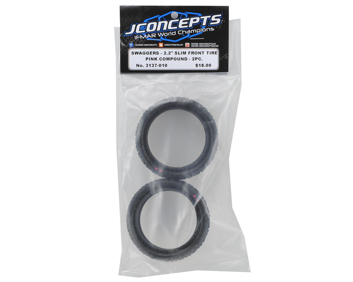 JCO3137010; JConcepts Swaggers Carpet 2.2" 2WD Front Buggy Tires (2)