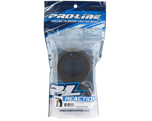 PRO1017003; Pro-Line Reaction HP Belted Drag Slick 2.2/3.0 SCT Rear Tires (2) (Ultra Blue)
