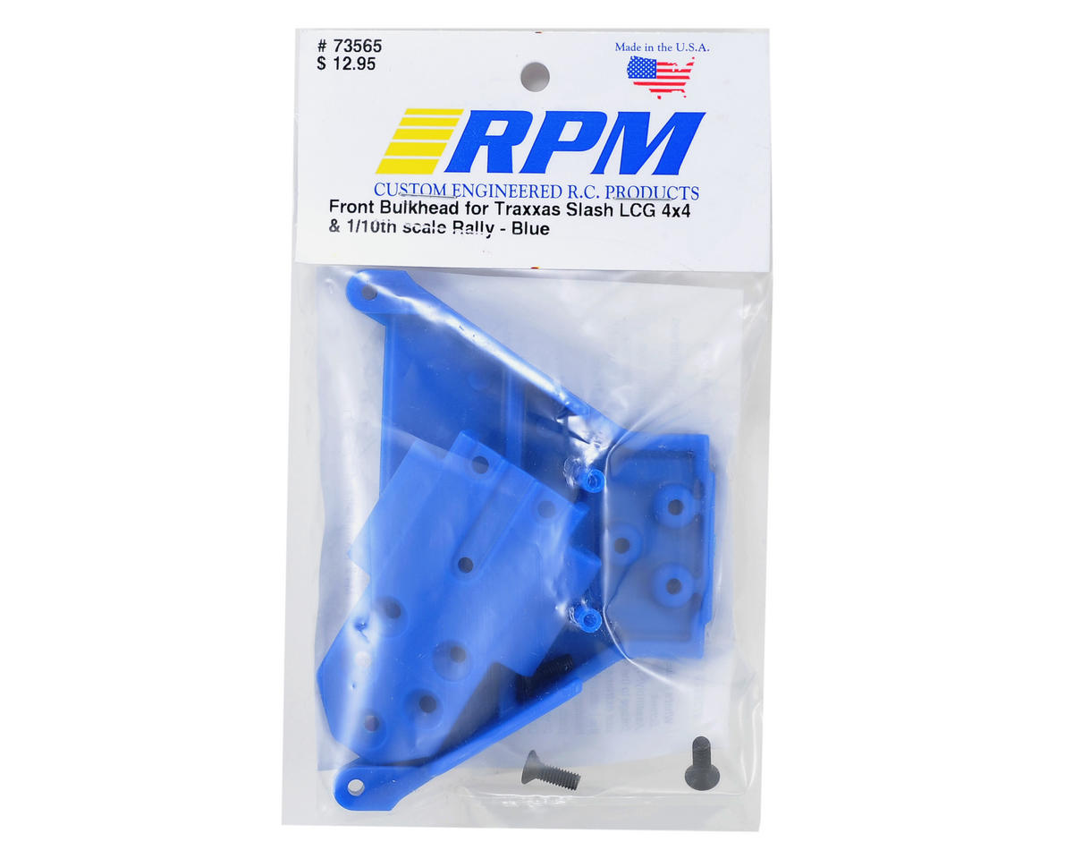 RPM73565; RPM Slash LCG 4x4 Front Bulkhead (Blue)
