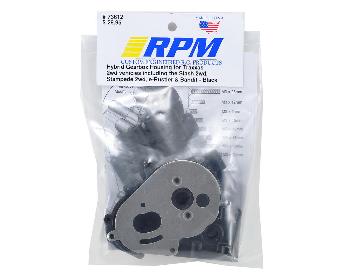 RPM73612; RPM Hybrid Gearbox Housing & Rear Mounts (Black)