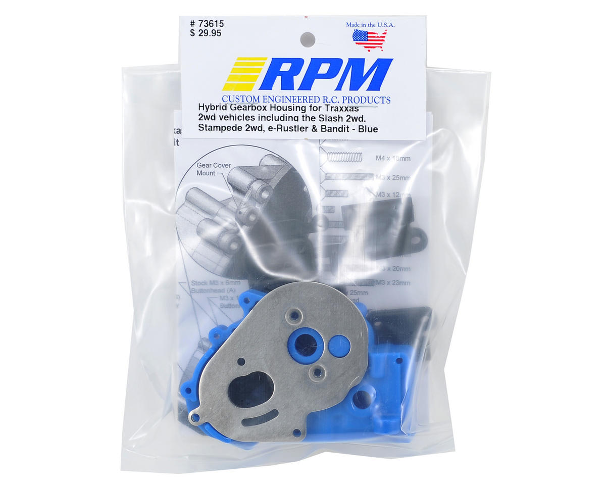 RPM73615; RPM Hybrid Gearbox Housing & Rear Mount Kit (Blue)