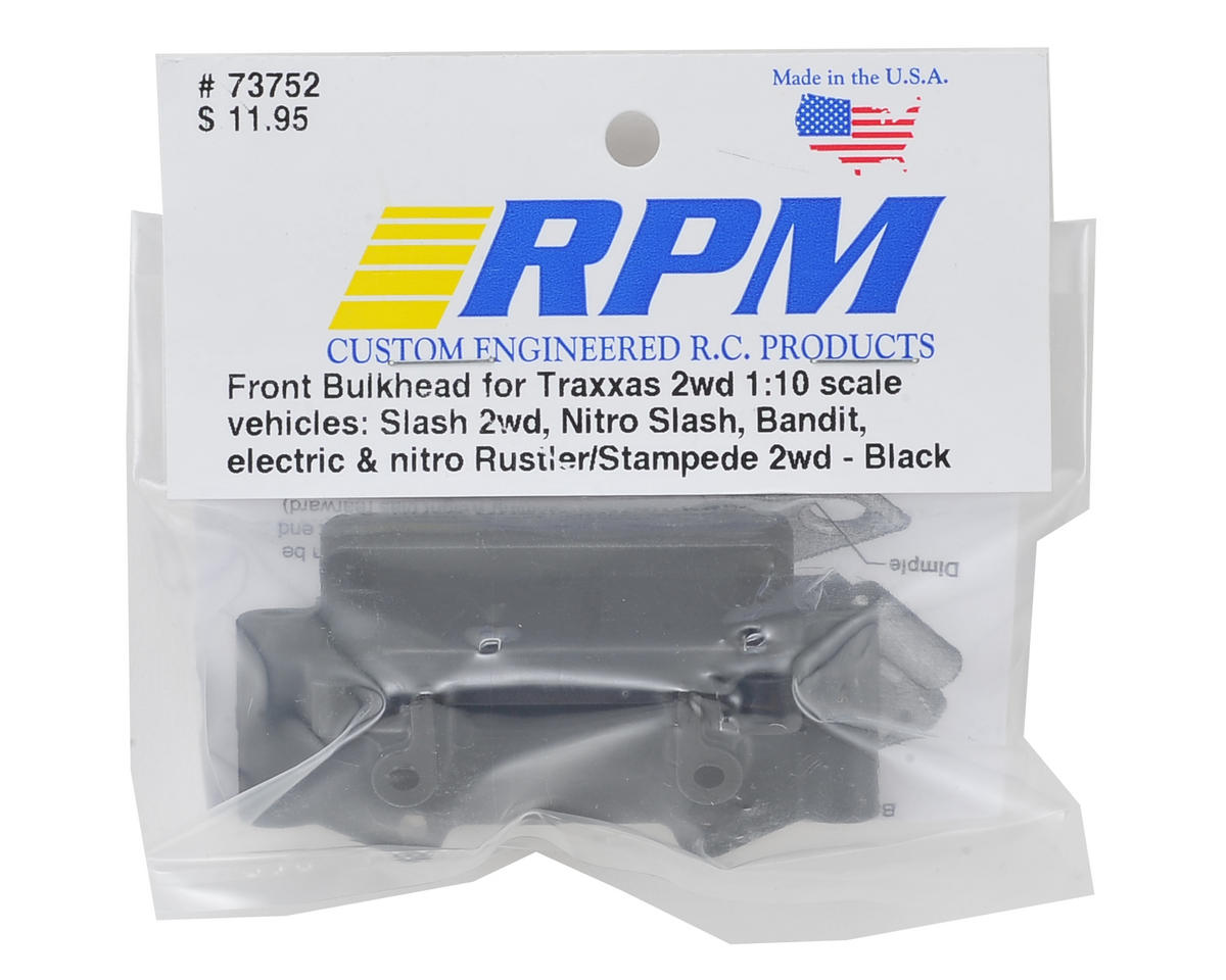 RPM73752; RPM Traxxas 2WD Front Bulkhead (Black)