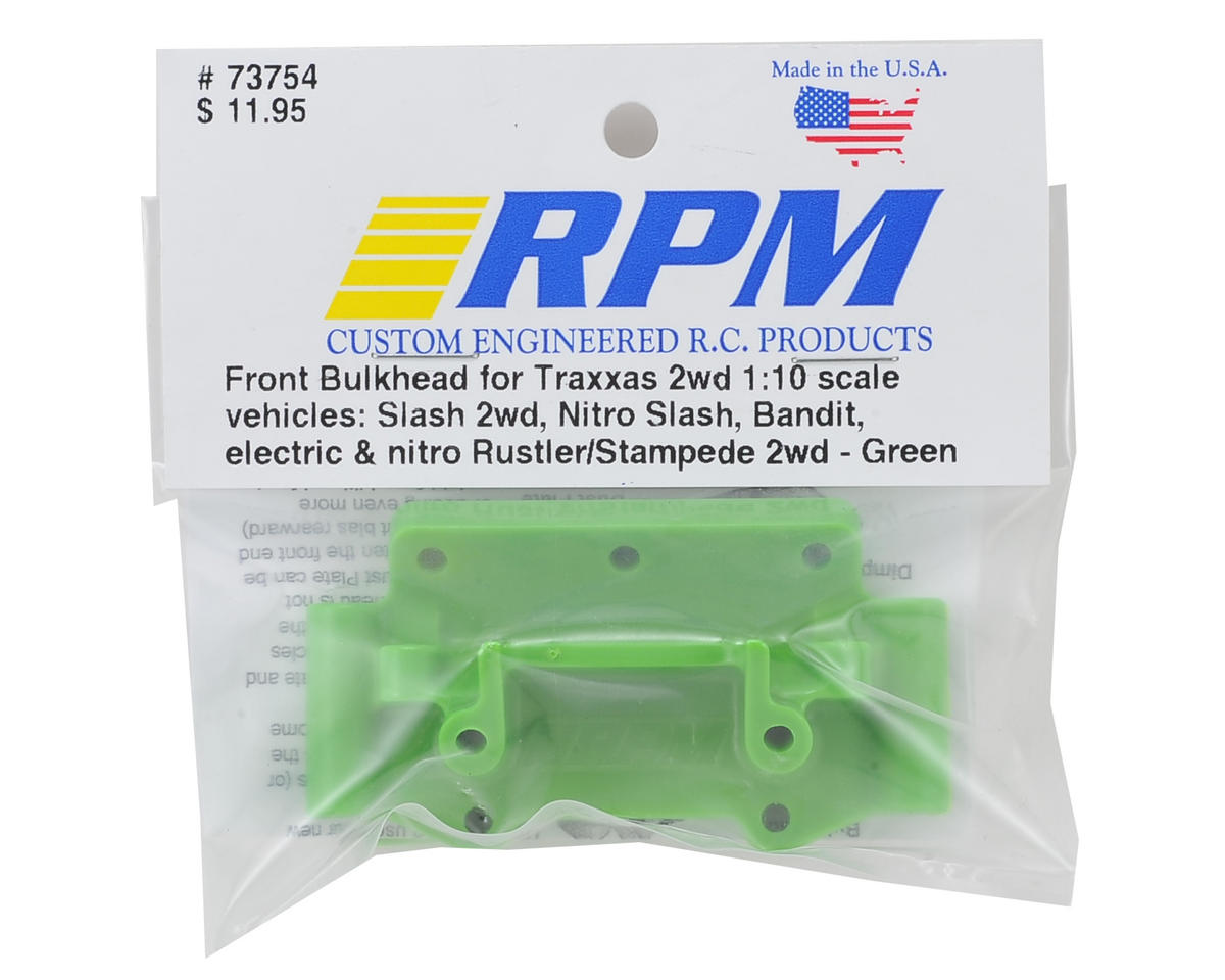 RPM73754; RPM Traxxas 2WD Front Bulkhead (Green)