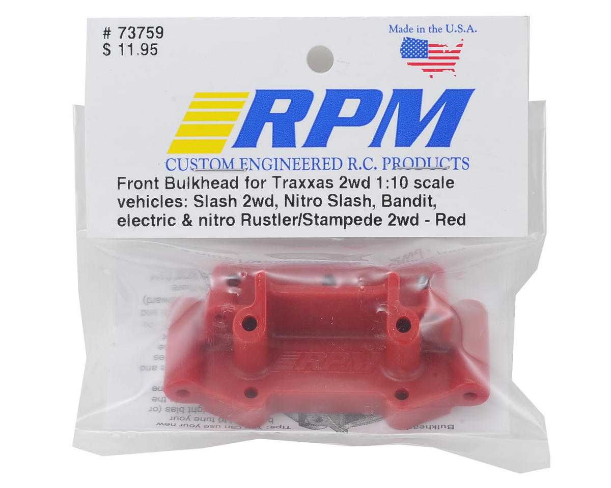 RPM73759; RPM Traxxas 2WD Front Bulkhead (Red)
