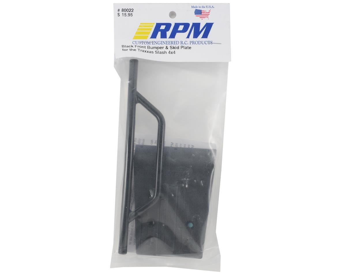 RPM80022; RPM Traxxas Slash 4x4 Front Bumper & Skid Plate (Black)