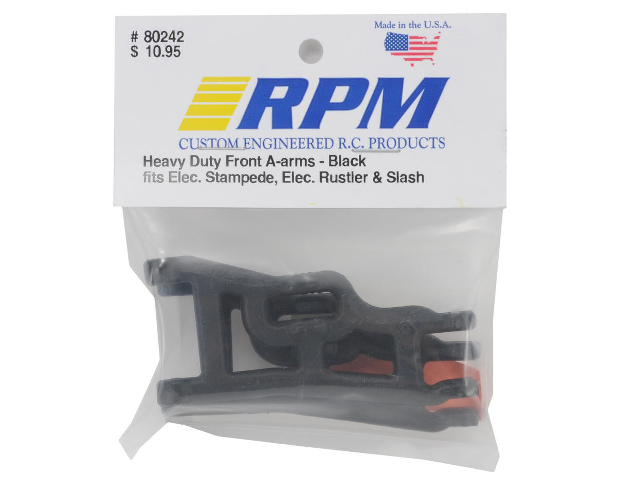RPM80242; RPM Front A-Arms (Black) (Rustler, Stampede & Slash) (2)