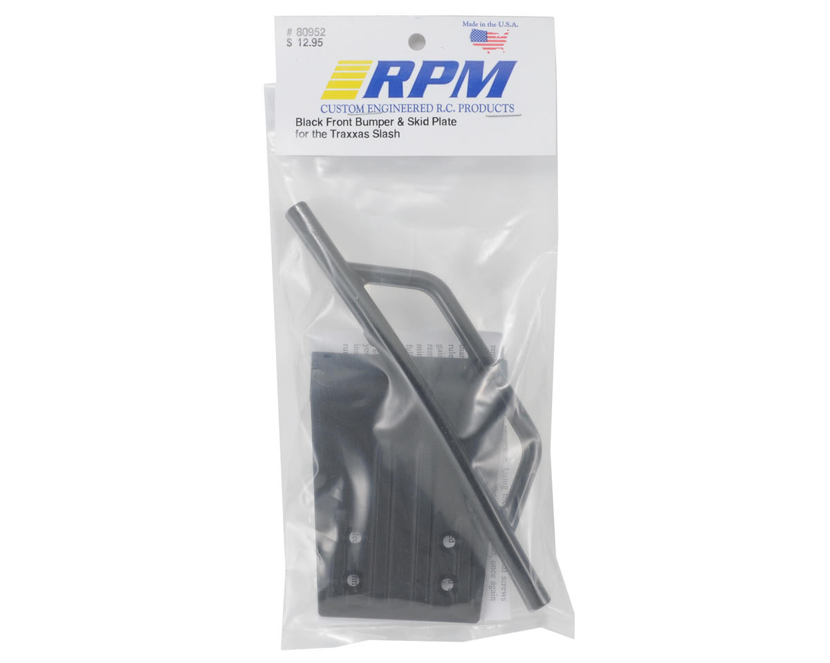 RPM80952; RPM Traxxas Slash Front Bumper & Skid Plate (Black)