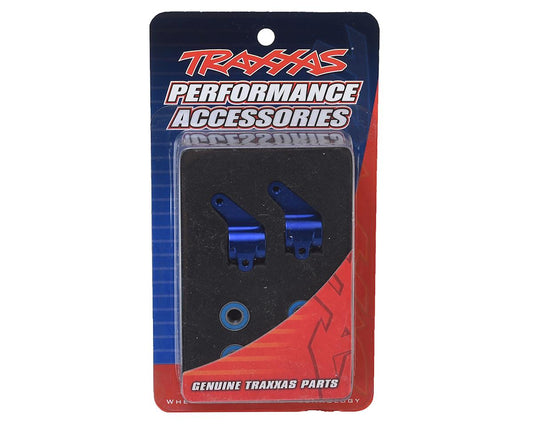 TRA3636A; Traxxas Aluminum Steering Blocks w/Ball Bearings (Blue)