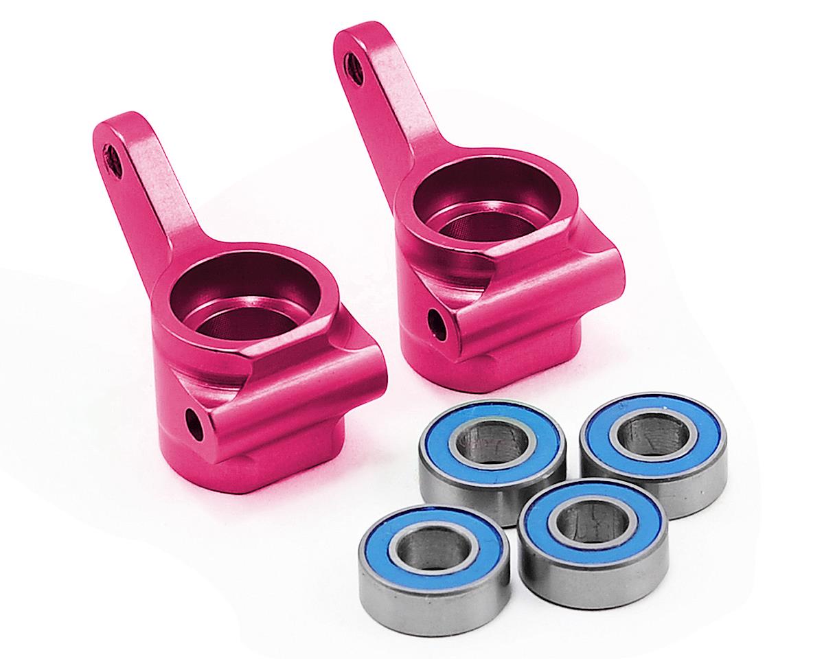 TRA3636P; Traxxas Aluminum Steering Blocks w/Ball Bearings (Pink)