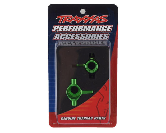TRA6837G; Traxxas Aluminum Steering Block Set (Green)