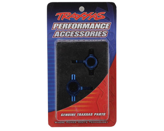 TRA6837X; Traxxas Aluminum Steering Block Set (Blue)